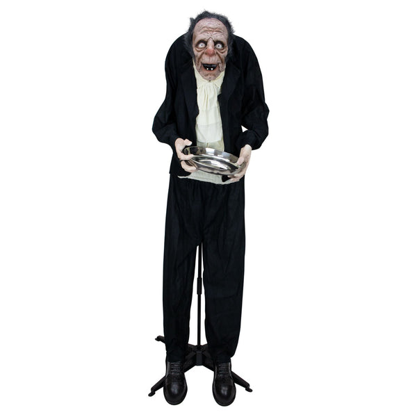 5 ft tall Halloween Animated Old Man with Candy Dish