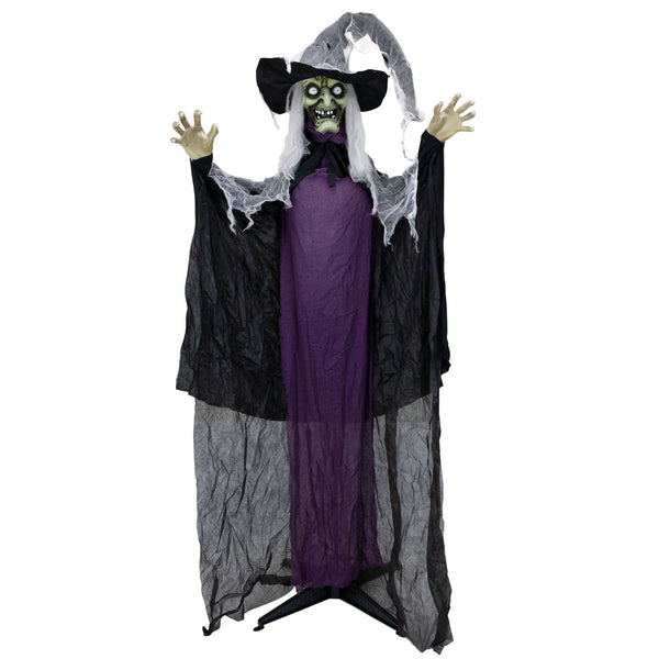 Front view Halloween Animatronics Witch with arms raised