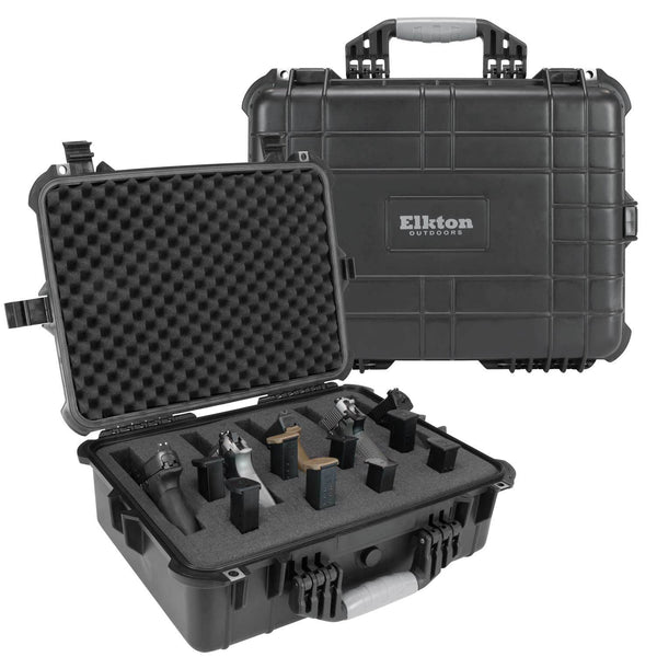 Hard 5 Pistol Gun Case With Locking Holes & Auto Pressure Adjustment
