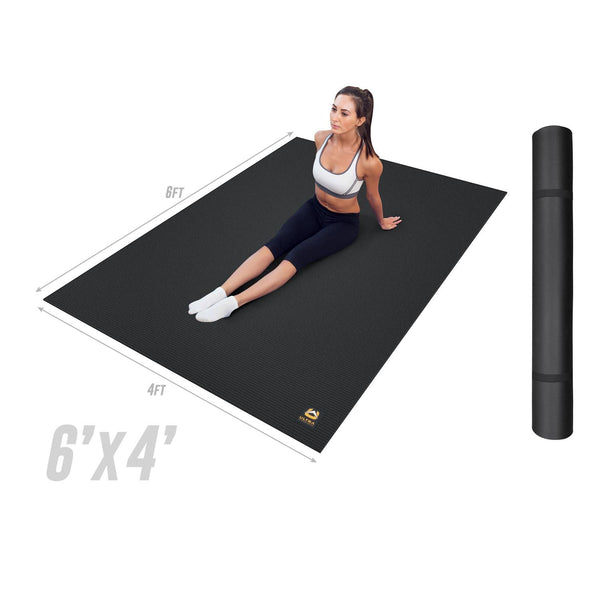 Ultra Fitness Gear Super Durable Exercise Work-Out Mat, Anti-Microbial Fitness Mat for Yoga, Weight Training & Stretching - Multiple Sizes