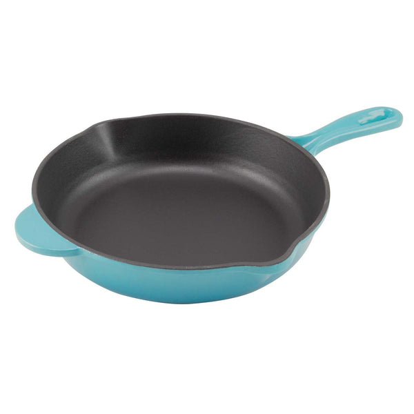 10 inch teal cast iron skillet