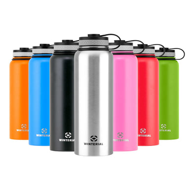 40oz insulated water bottles with carry handle in 7 colors