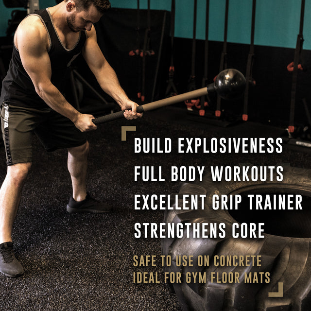 Ultra Fitness Workout Mace Bell 8 & 12 lbs Sledge Hammer with AntiS