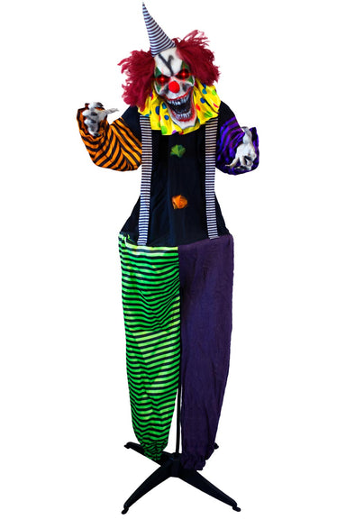 5ft 9in Animatronics Standing Evil Clown Prop Decoration