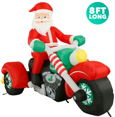 Santa on a Motorcycle front view