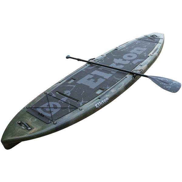 Elkton Outdoors 12’ Hybrid IBIS Pro Stand-Up Fishing Paddleboard, Includes 2 Scotty, 2 Bungie, and 5 Multi-use Track Mounts