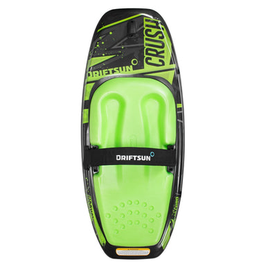 driftsun kneeboard with green EVA pad and graphics
