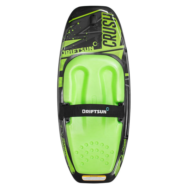 driftsun kneeboard with green EVA pad and graphics