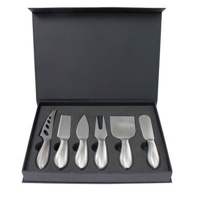 Premium Stainless Steel Cheese Tool Set, Includes 6 Piece Cheese Knife Box Set, Cut, Spread, Shave and Serve All Your Favorite Cheeses