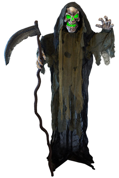 5ft 1in Animated Standing Grim Reaper with Scythe Prop Decoration