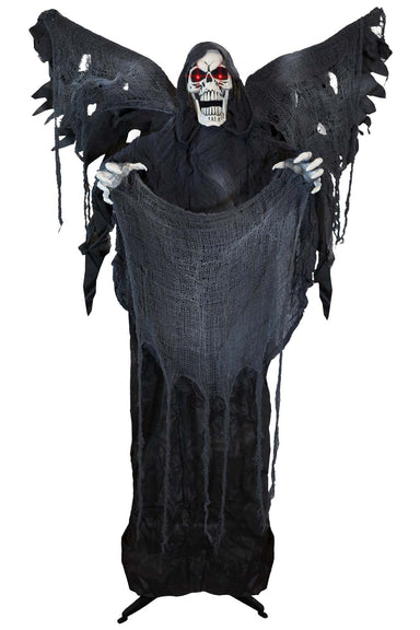 5ft 2in Animatronic Standing Reaper with Wings Prop Decoration