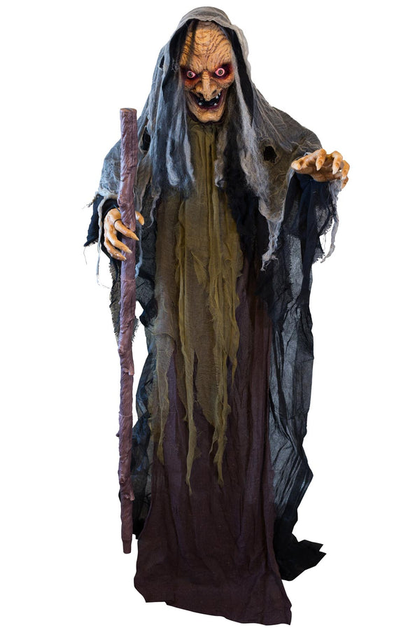 5ft 2in Animated Standing Evil WItch Prop Decoration