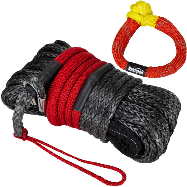 front view Winch Line and Nylon Soft Shackle