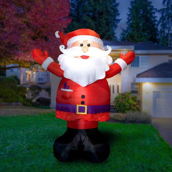 Inflatable Santa Christmas Decoration with Built-In Fan and LED Lights