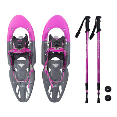Winterial Alpine 25-Inch All Terrain Snowshoes Women's Pink, Includes Poles and Carry Bag