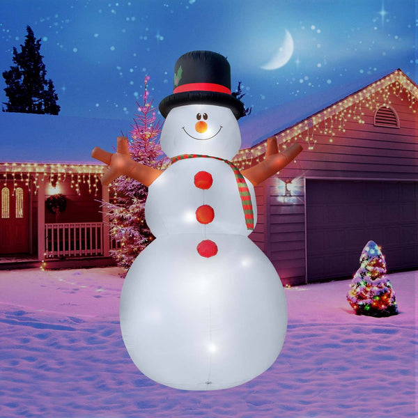 Inflatable Christmas 15 Ft. Giant Snowman Decoration with Built-In Fan and LED Lights