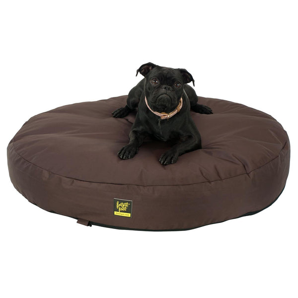 Chew proof dog bed with dog