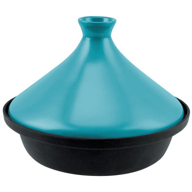 Tagine with lid on- teal