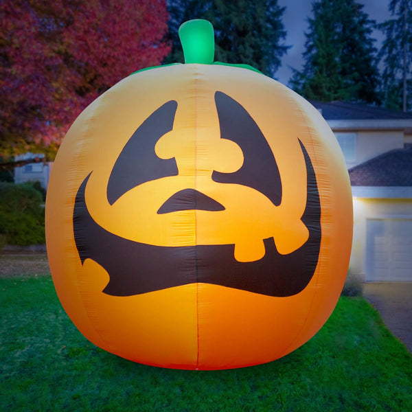 Inflatable Halloween Pumpkin Decoration with Built-In Fan and LED Lights