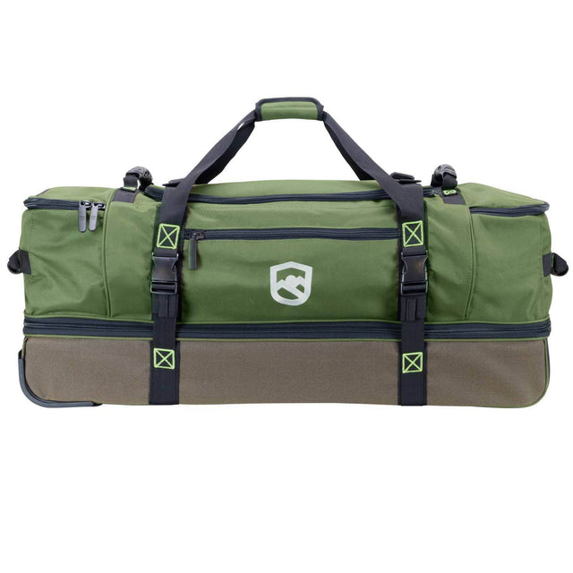 Rolling Fishing Duffle Bag With Retractable Handle