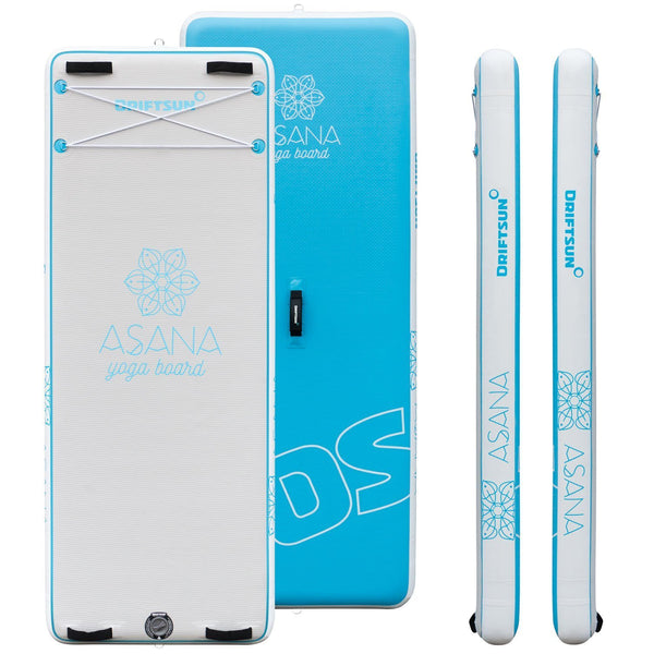 Complete Profile Back and Side View of Asana Inflatable Floating Yoga Mat
